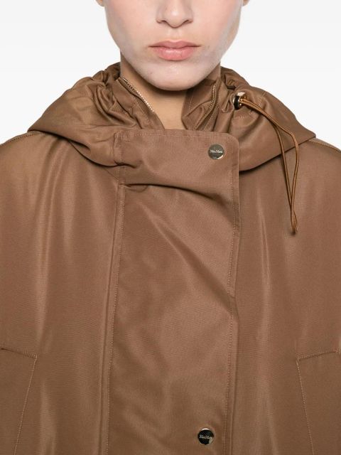 Max Mara hooded flap-pocket jacket - Brown