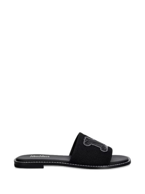 Max Mara logo-appliqué sandals - Black - zdjęcie produktu nr 1