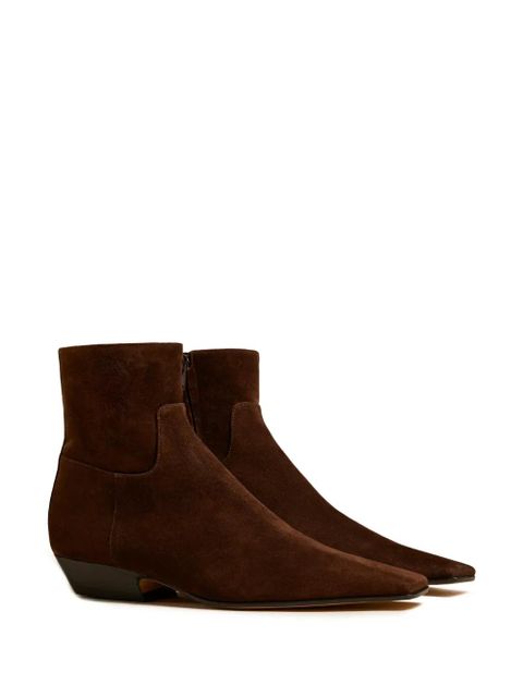 KHAITE The Marfa suede ankle boots - Brown - zdjęcie produktu nr 2