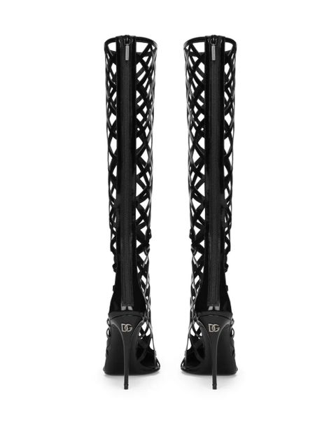 Dolce & Gabbana cage knee-length boots - Black