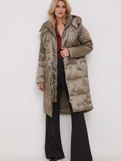 Tiffi kurtka puchowa damska kolor beżowy zimowa