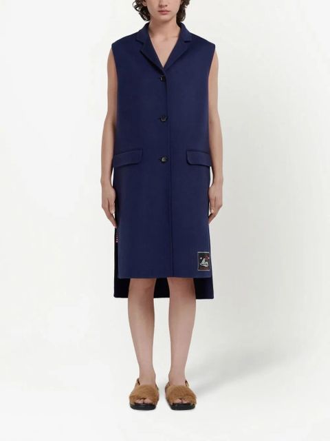 Marni long wool-cashmere vest coat - Blue - zdjęcie produktu nr 2