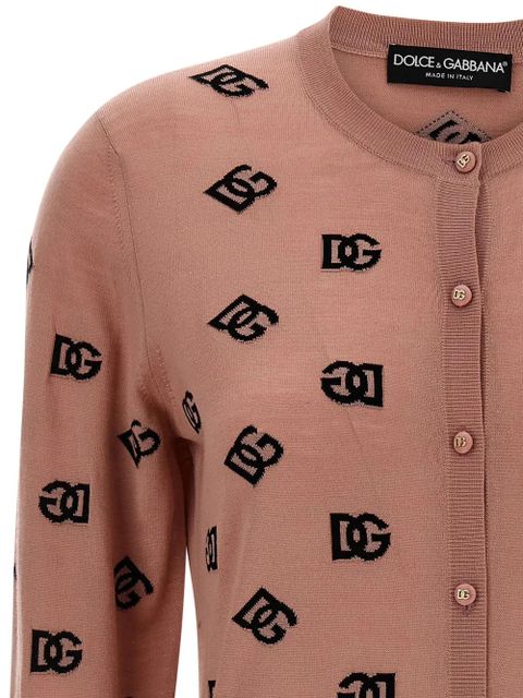 Dolce & Gabbana DNA logo-print cardigan - Pink