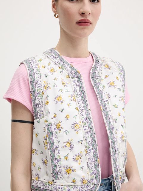 Pepe Jeans bezrękawnik dwustronny damski kolor beżowy przejściowy PL402604