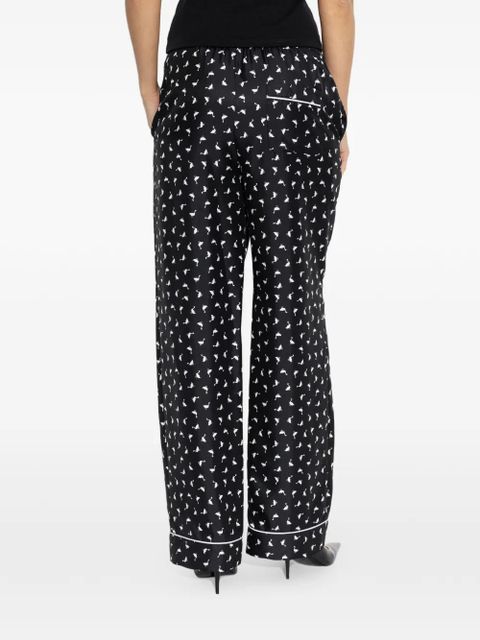 Moschino printed trousers - Black