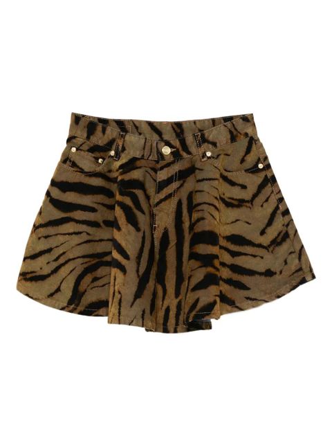 GANNI tiger-print pocket mini skirt - Brown - zdjęcie produktu nr 1