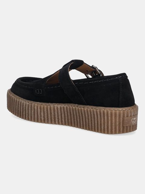 Weekend Max Mara półbuty zamszowe Wkasolista damskie kolor czarny na platformie 2615521174600