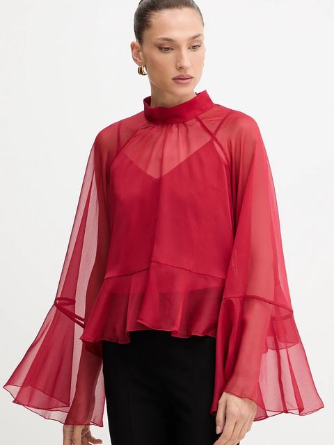 Twinset bluzka damska kolor czerwony gładka 252AT2213 - zdjęcie produktu nr 1