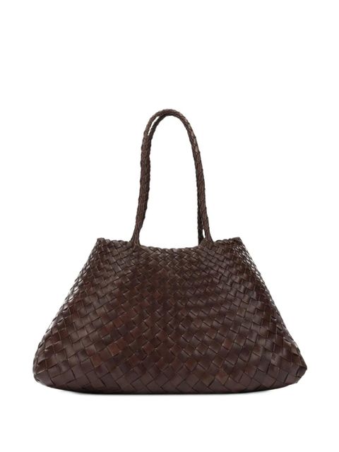 DRAGON DIFFUSION Santa Croce woven-leather tote bag - Brown - zdjęcie produktu nr 1