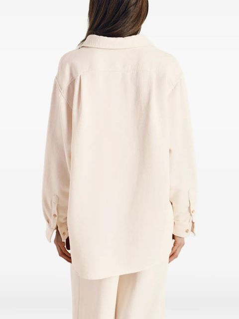 American Vintage Afaz logo-patch shirt - Neutrals