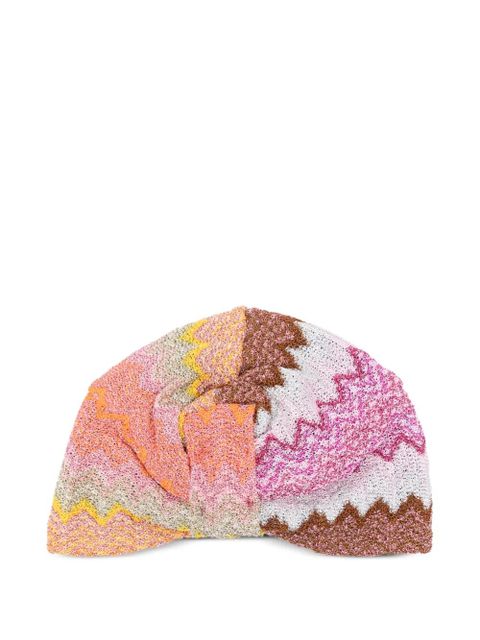 Missoni zigzag twisted beanie - Pink - zdjęcie produktu nr 2