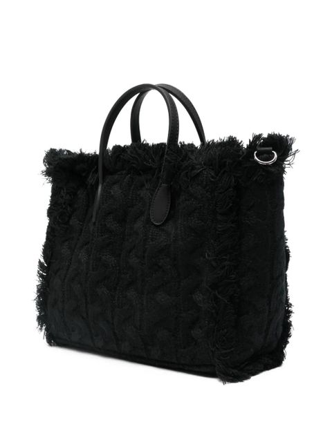 MC2 Saint Barth wool-braid tote bag - Black