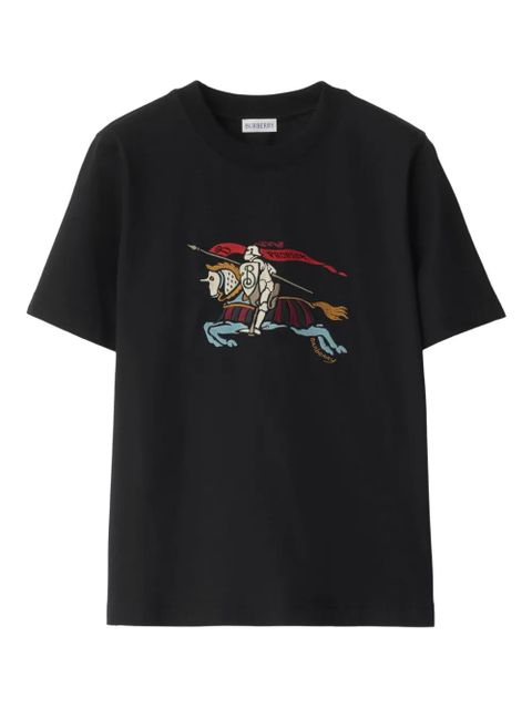 Burberry embroidered cotton T-shirt - Black - zdjęcie produktu nr 1