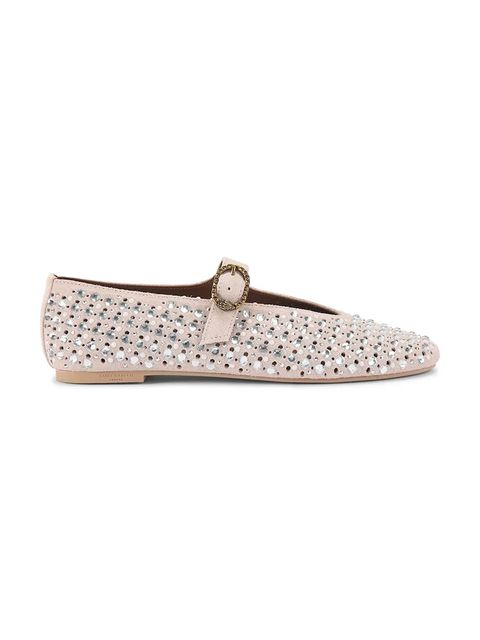 Kurt Geiger London baleriny zamszowe Mayfair Ballet Flat kolor beżowy 2656353209 - zdjęcie produktu nr 1