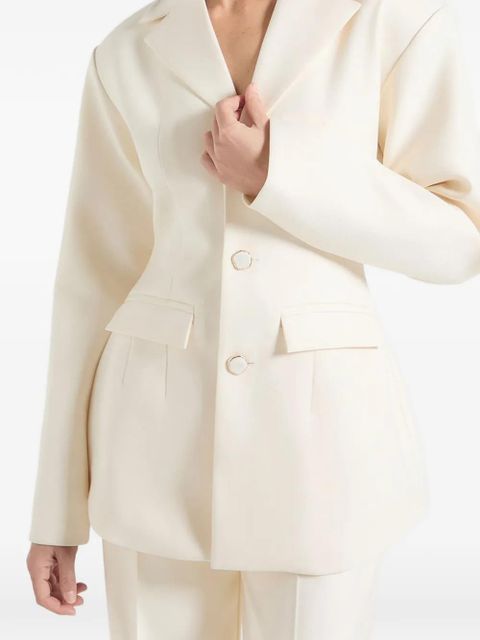 Manière De Voir Claire wide-shoulder blazer - Neutrals