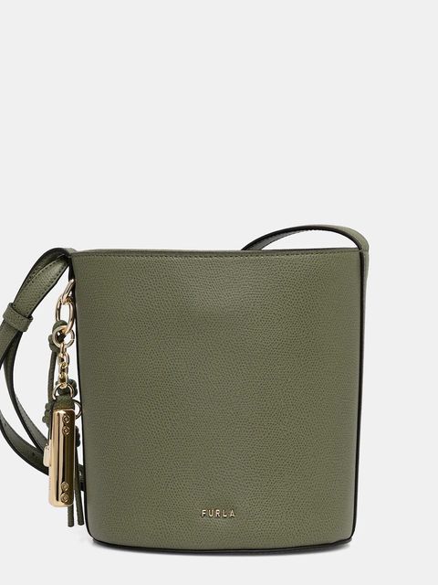 Furla torebka skórzana kolor zielony WE00859 ARE000 4555S - zdjęcie produktu nr 1