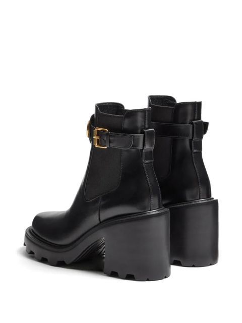 Valentino Garavani VLogo Signature calfskin Beatle 90mm - Black