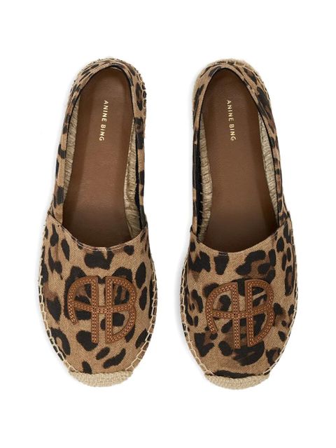 ANINE BING Paloma leopard-print espadrilles - Neutrals