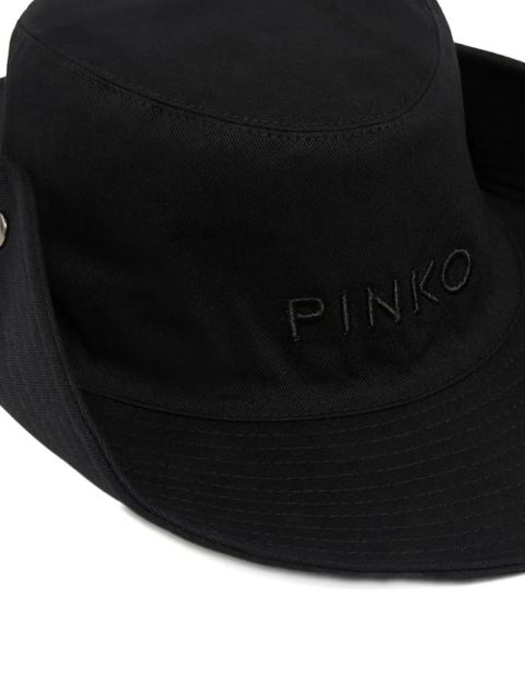PINKO button-detail fedora hat - Black