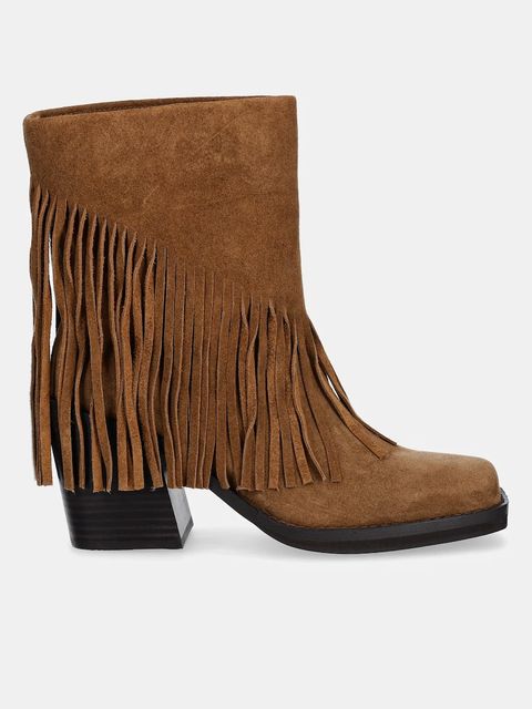 Steve Madden botki zamszowe Pia-F damskie kolor brązowy na słupku 11004805 - zdjęcie produktu nr 2