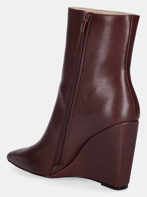 Twinset botki damskie kolor bordowy na koturnie 252TGT212 - zdjęcie produktu nr 2