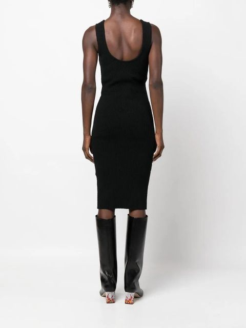 WARDROBE.NYC sleeveless midi dress - Black