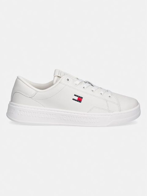 Tommy Jeans TJW SCRIPT CUPSOLE sneakersy damskie skórzane - zdjęcie produktu nr 1