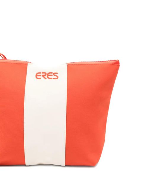 ERES stripe zip beach pouch - Orange