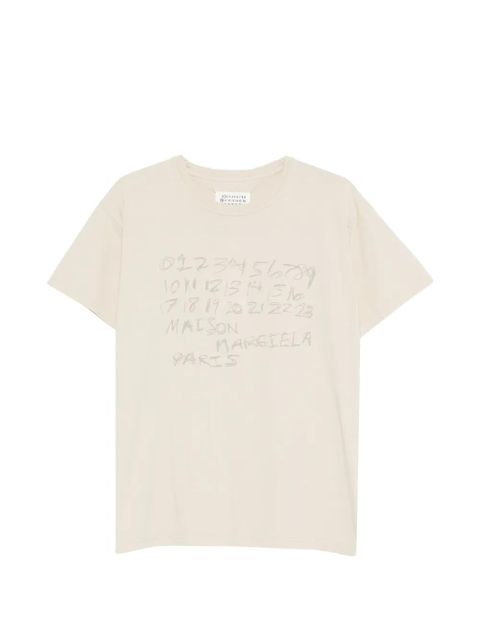 MM6 Maison Margiela number-print T-shirt - Neutrals - zdjęcie produktu nr 1