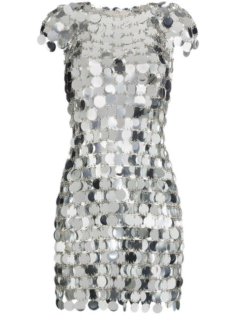 Rabanne sequin chain-disc mini dress - Metallic - zdjęcie produktu nr 1