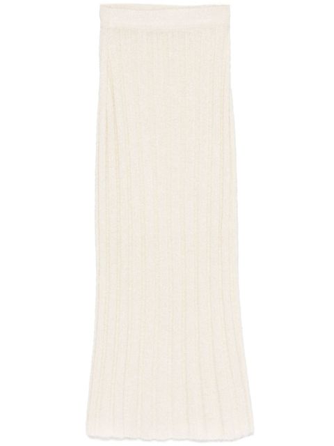 KHAITE Claire midi skirt - Neutrals