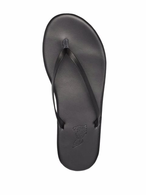Ancient Greek Sandals Saionara leather flip flops - Black