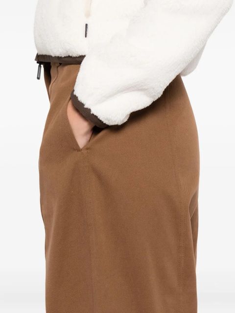 Moncler gabardine trousers - Brown