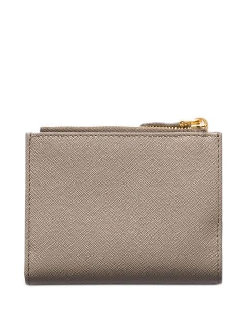 Prada triangle-logo saffiano leather wallet - Grey