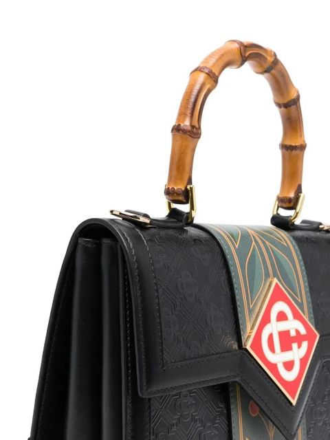 Casablanca Jeanne logo-patch tote bag - Black