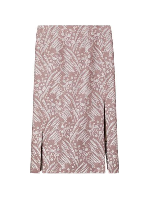 Tory Burch silk jacquard skirt - Pink - zdjęcie produktu nr 1