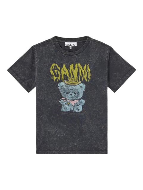 GANNI graphic-print T-shirt - Grey - zdjęcie produktu nr 1