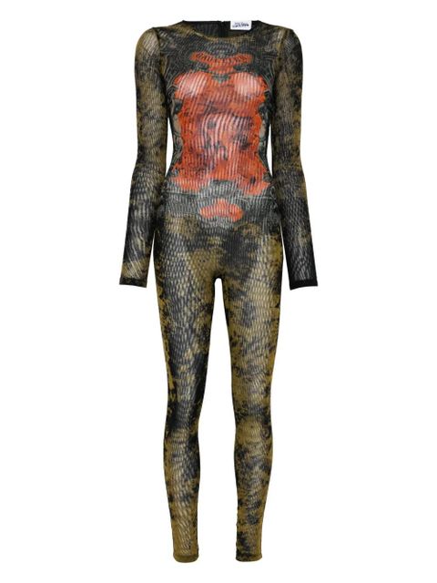 Jean Paul Gaultier abstract-print jumpsuit - Black - zdjęcie produktu nr 1