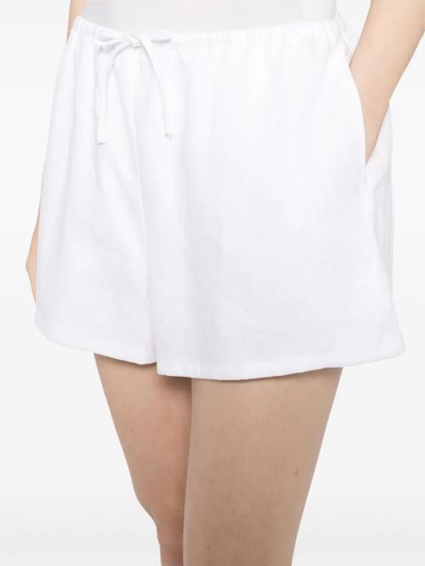 Reformation Zoey drawstring linen shorts - White