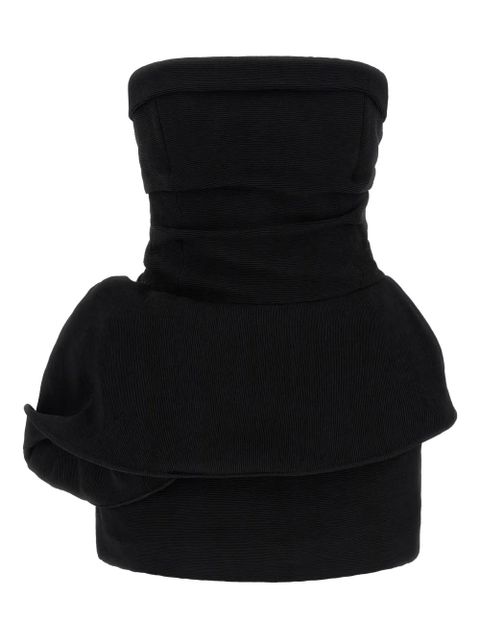 Magda Butrym ribbed draped mini dress - Black - zdjęcie produktu nr 1