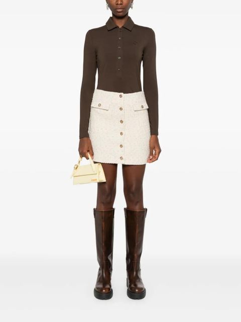 PINKO Portafoto polo top - Green