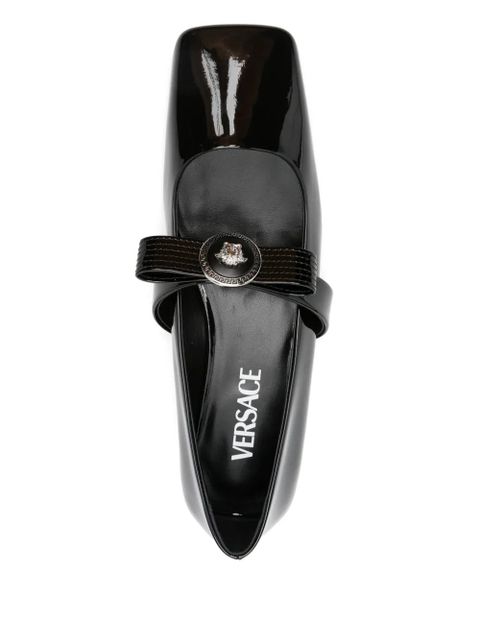 Versace Gianni Ribbon ballet flats - Black