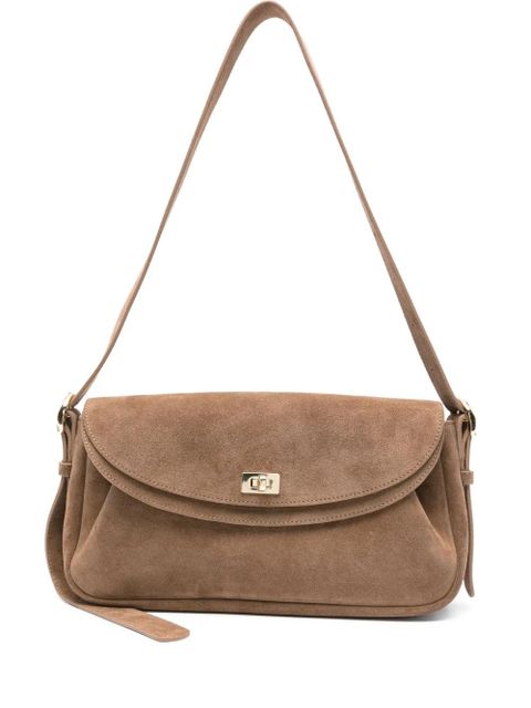 SANDRO suede shoulder bag - Neutrals - zdjęcie produktu nr 1