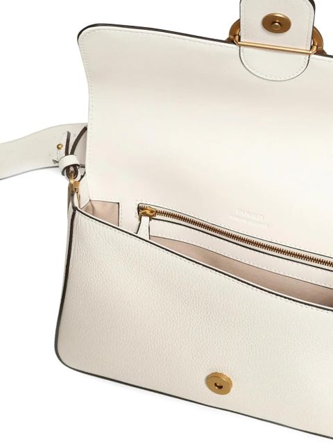 PINKO medium leather cross body bag - White
