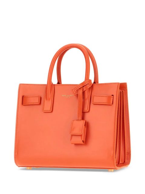 Saint Laurent leather top-handles tote bag - Orange