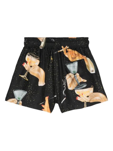 AMIRI Champagne silk shorts - Black - zdjęcie produktu nr 2