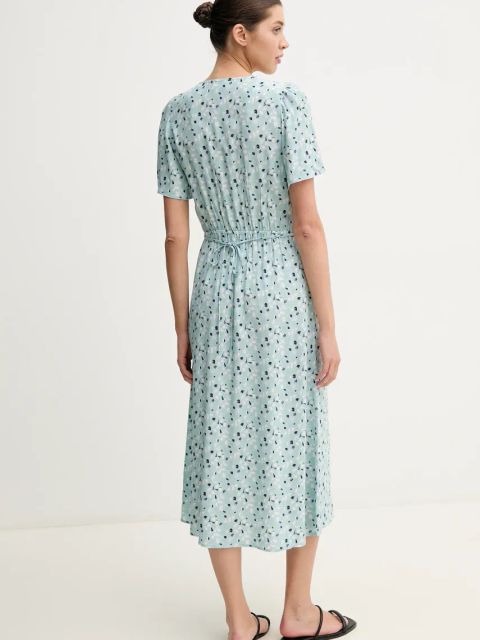 Marc O'Polo sukienka kolor niebieski midi rozkloszowana 5000006161