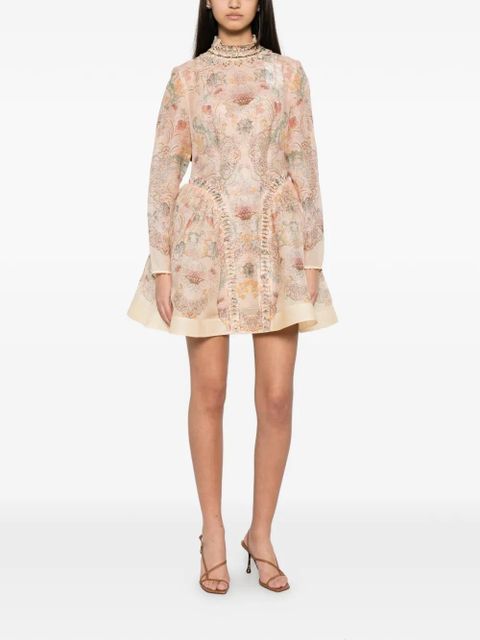 ZIMMERMANN Rebellion beaded floral-print mini dress - Pink - zdjęcie produktu nr 2