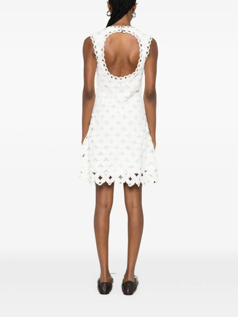 Maje scallop sequins mini dress - White
