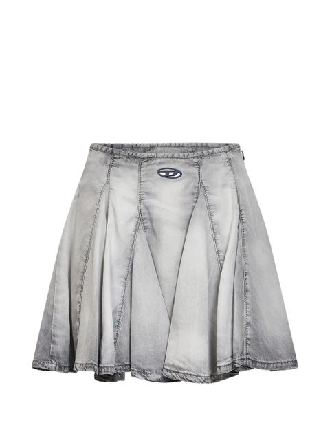 Diesel De-Spiki Oval-logo pleated mini skirt - Grey - zdjęcie produktu nr 1
